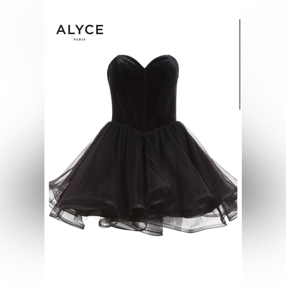 Alyce Paris Kalani Hilliker Ballet Collection Cocktail Prom Dress Velvet Corset